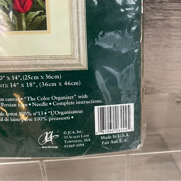 JCA Elsa Williams Tulip Field Needlepoint Tapestry Kit 10"x14" 06444 Pate Vtg